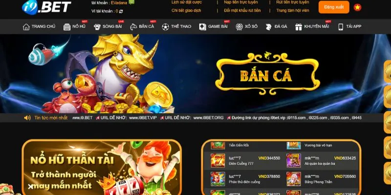 Khám phá các game hot nhất tại bắn cá i9Bet