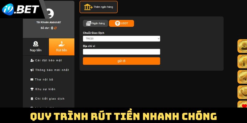 Quy trình rút tiền nhanh chóng chỉ với 5 bước đơn giản